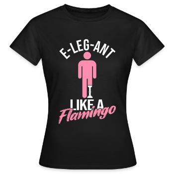 Prothèse de jambe Drôle d’amputation de jambe - T-shirt Femme - noir - Devant - AI Model Female 172 dark (172cm)