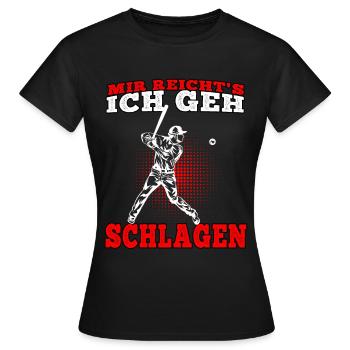 Ich ge Baseball spielen Baseballer Baseballspieler - Frauen T-Shirt - Schwarz - Vorne - AI Model Female 172 dark (172cm)