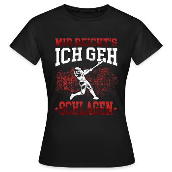 Ich ge Baseball spielen Baseballer Baseballspieler - Frauen T-Shirt - Schwarz - Vorne - AI Model Female 172 dark (172cm)