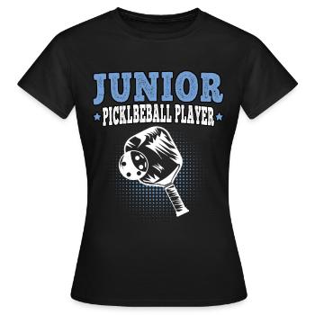 Pickelball Junior Pickleball Player - Women's T-Shirt - black - Front - AI Model Female 172 dark (172cm)