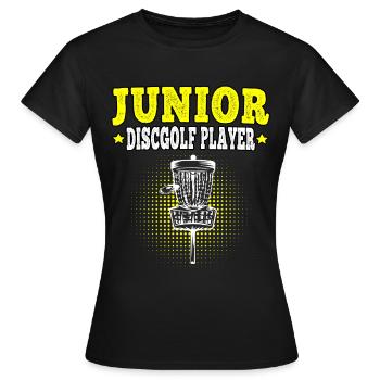 Disc Golf Junior Disc Golfer Disc Golf - Women's T-Shirt - black - Front - AI Model Female 172 dark (172cm)