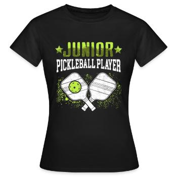 Pickelball Junior Pickleball Player - Women's T-Shirt - black - Front - AI Model Female 172 dark (172cm)