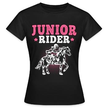Riding on horseback Young Rider Rider - Women's T-Shirt - black - Front - AI Model Female 172 dark (172cm)