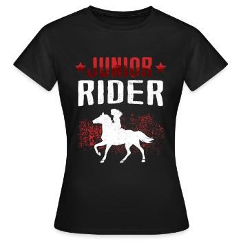Riding on horseback Young Rider Rider - Women's T-Shirt - black - Front - AI Model Female 172 dark (172cm)