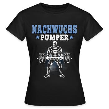 Nachwuchs Pumper Pumpen Fitnesstudio Fitness Gym - Frauen T-Shirt - Schwarz - Vorne - AI Model Female 172 dark (172cm)