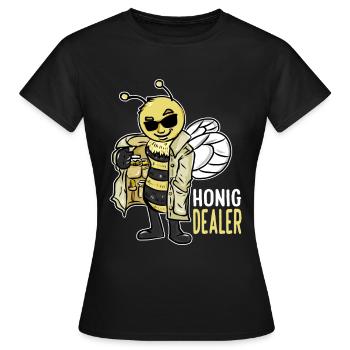 Honig Dealer Imker Honig Biene Imkerei Bienenzucht - Frauen T-Shirt - Schwarz - Vorne - AI Model Female 172 dark (172cm)