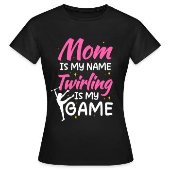 Twirling Mama Rod Turning Majorette Baton - T-shirt Femme - noir - Devant - AI Model Female 172 dark (172cm)