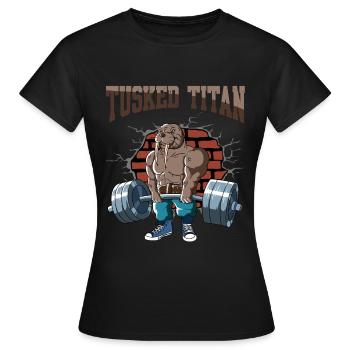Fitness Training Pompes Walrus Deadlift Fitness - T-shirt Femme - noir - Devant - AI Model Female 172 dark (172cm)