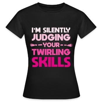 Baton Twirling Trainerin Stabdrehen Majorette - Frauen T-Shirt - Schwarz - Vorne - AI Model Female 172 dark (172cm)