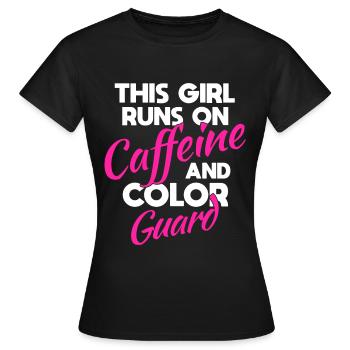 Color Guard Gymnastics Dance Coffee - Women's T-Shirt - black - Front - AI Model Female 172 dark (172cm)