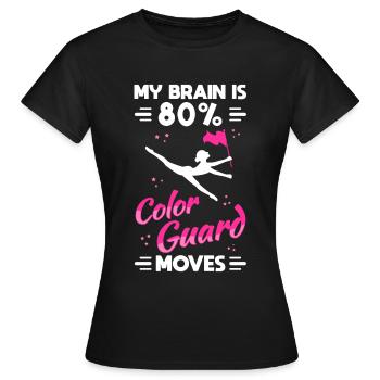 Garde de couleur Gymnastique Danse Drôle - T-shirt Femme - noir - Devant - AI Model Female 172 dark (172cm)