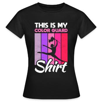 Color Guard Gymnastik Tanz Colorguard - Frauen T-Shirt - Schwarz - Vorne - AI Model Female 172 dark (172cm)