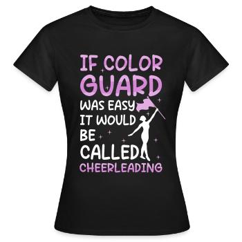 Color Guard Gymnastique Danse Drôle - T-shirt Femme - noir - Devant - AI Model Female 172 dark (172cm)