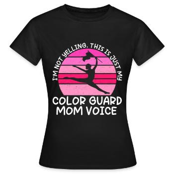 Color Guard Mama Fahne Tanz Colorguard - Frauen T-Shirt - Schwarz - Vorne - AI Model Female 172 dark (172cm)