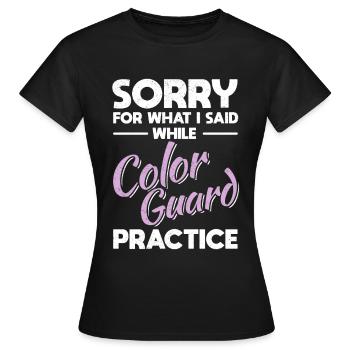 Color Guard Training Dance Funny - T-shirt Femme - noir - Devant - AI Model Female 172 dark (172cm)