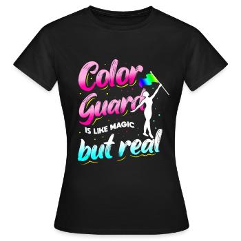 Garde de couleur Magie Gymnastique Danse - T-shirt Femme - noir - Devant - AI Model Female 172 dark (172cm)