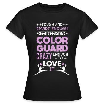 Color Guard Tanz Gymnastik Colorguard - Frauen T-Shirt - Schwarz - Vorne - AI Model Female 172 dark (172cm)