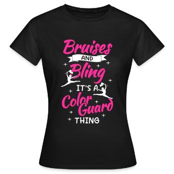 Color Guard Gymnastics Dance Bruises - Women's T-Shirt - black - Front - AI Model Female 172 dark (172cm)