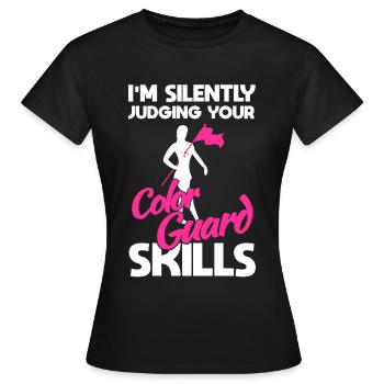 Color Guard Training Funny Dance - Women's T-Shirt - black - Front - AI Model Female 172 dark (172cm)
