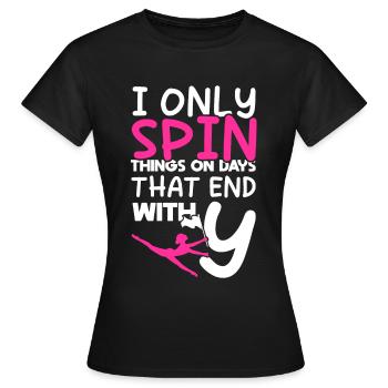 Color Guard Gymnastique Danse - T-shirt Femme - noir - Devant - AI Model Female 172 dark (172cm)