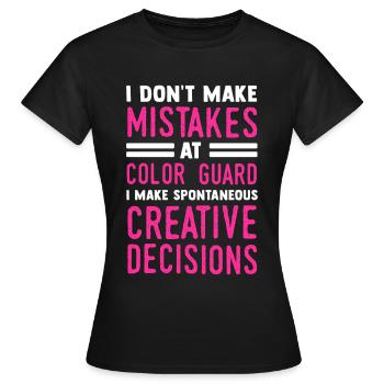 Color Guard Erreur Gymnastique Danse - T-shirt Femme - noir - Devant - AI Model Female 172 dark (172cm)