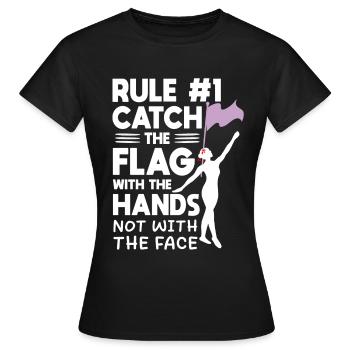 Color Guard Drapeau de gymnastique drôle - T-shirt Femme - noir - Devant - AI Model Female 172 dark (172cm)