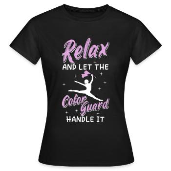Color Guard Gymnastique Danse Défilé Militaire - T-shirt Femme - noir - Devant - AI Model Female 172 dark (172cm)