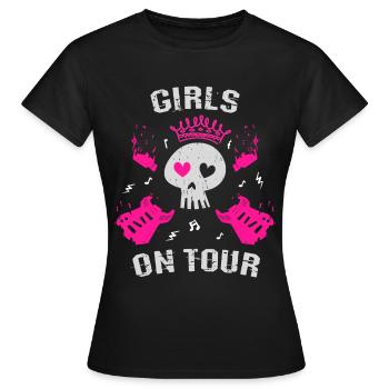 Filles en tournée - T-shirt Femme - noir - Devant - AI Model Female 172 dark (172cm)