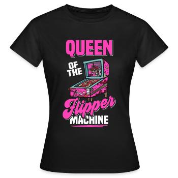 Pinball Arcade Pinball Machine Gaming - T-shirt Femme - noir - Devant - AI Model Female 172 dark (172cm)
