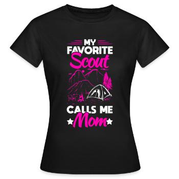 Boy Scout Mama Scouting Camp - T-shirt Femme - noir - Devant - AI Model Female 172 dark (172cm)