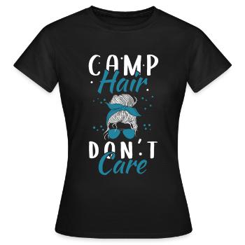 Camping Camperin Camp Hair Tents - Women's T-Shirt - black - Front - AI Model Female 172 dark (172cm)