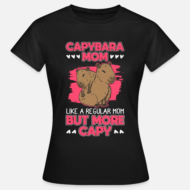 Capybara Mama Cute Capybara - Women's T-Shirt - black