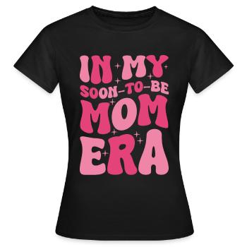 Maman Enceinte Grossesse Fille - T-shirt Femme - noir - Devant - AI Model Female 172 dark (172cm)