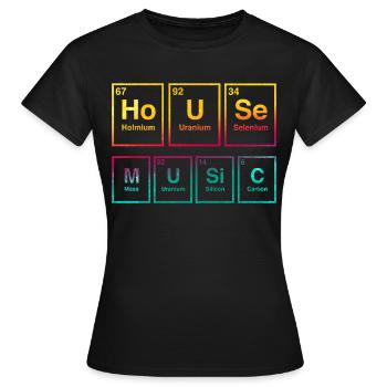 House Music - T-shirt Femme - noir - Devant - AI Model Female 172 dark (172cm)