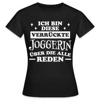 Joggerin Spruch Laufen Joggen Joggerin Geschenk - Frauen T-Shirt - Schwarz - Vorne - AI Model Female 172 dark (172cm)