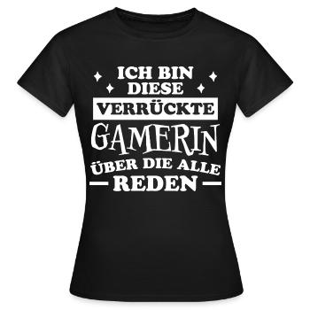 Gamerin Spruch Videospiel Sprüche Gamerin Geschenk - Frauen T-Shirt - Schwarz - Vorne - AI Model Female 172 dark (172cm)
