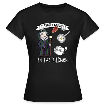 Je cuisine dans la cuisine femme au foyer femme au foyer - T-shirt Femme - noir - Devant - AI Model Female 172 dark (172cm)