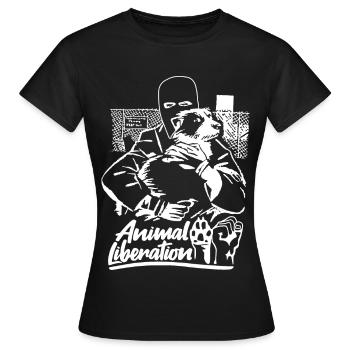 Animal Liberation - Frauen T-Shirt - Schwarz - Vorne - AI Model Female 172 dark (172cm)