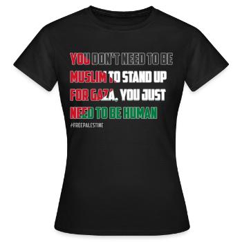 FREE PALESTINE PALESTINA GAZA - Frauen T-Shirt - Schwarz - Vorne - AI Model Female 172 dark (172cm)