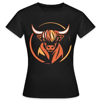Mon bétail des Highlands J’adore Highlands - T-shirt Femme - noir - Devant - AI Model Female 172 dark (172cm)