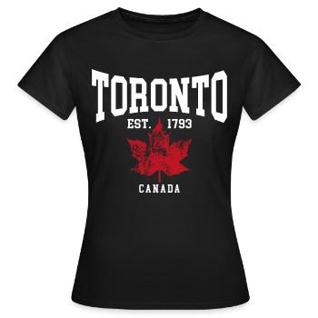 Toronto - T-shirt Femme - noir - Devant - AI Model Female 172 dark (172cm)