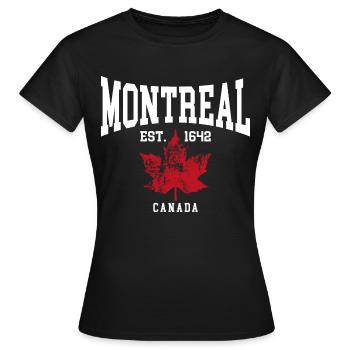 Montreal - Frauen T-Shirt - Schwarz - Vorne - AI Model Female 172 dark (172cm)