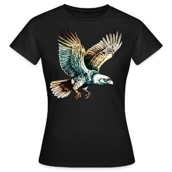 Aigle volant - T-shirt Femme - noir - Devant - AI Model Female 172 dark (172cm)