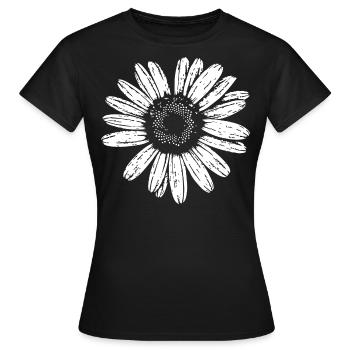 Gänseblümchen, Blume, Frühling, Sommer, Garten, - Frauen T-Shirt - Schwarz - Vorne - AI Model Female 172 dark (172cm)