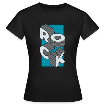 Jupe turquoise - T-shirt Femme - noir - Devant - AI Model Female 172 dark (172cm)