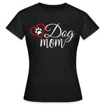 Maman de chien - T-shirt Femme - noir - Devant - AI Model Female 172 dark (172cm)