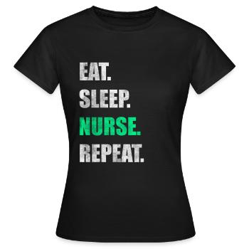 Infirmiers infirmiers infirmiers - T-shirt Femme - noir - Devant - AI Model Female 172 dark (172cm)