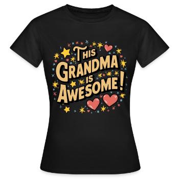 Grand-mère est la meilleure arrière-grand-mère - T-shirt Femme - noir - Devant - AI Model Female 172 dark (172cm)