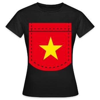 Vietnam - Frauen T-Shirt - Schwarz - Vorne - AI Model Female 172 dark (172cm)