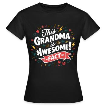Oma ist die Beste großartige Oma - Frauen T-Shirt - Schwarz - Vorne - AI Model Female 172 dark (172cm)